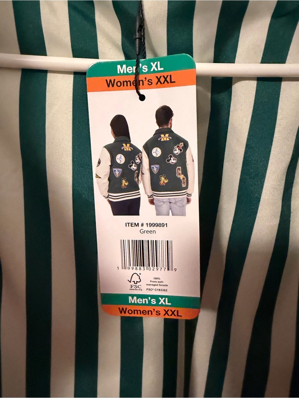 Disney Adult Unisex Varsity Jacket Women's Size XXL Men's Size  XL NWT - Picture 8 of 16